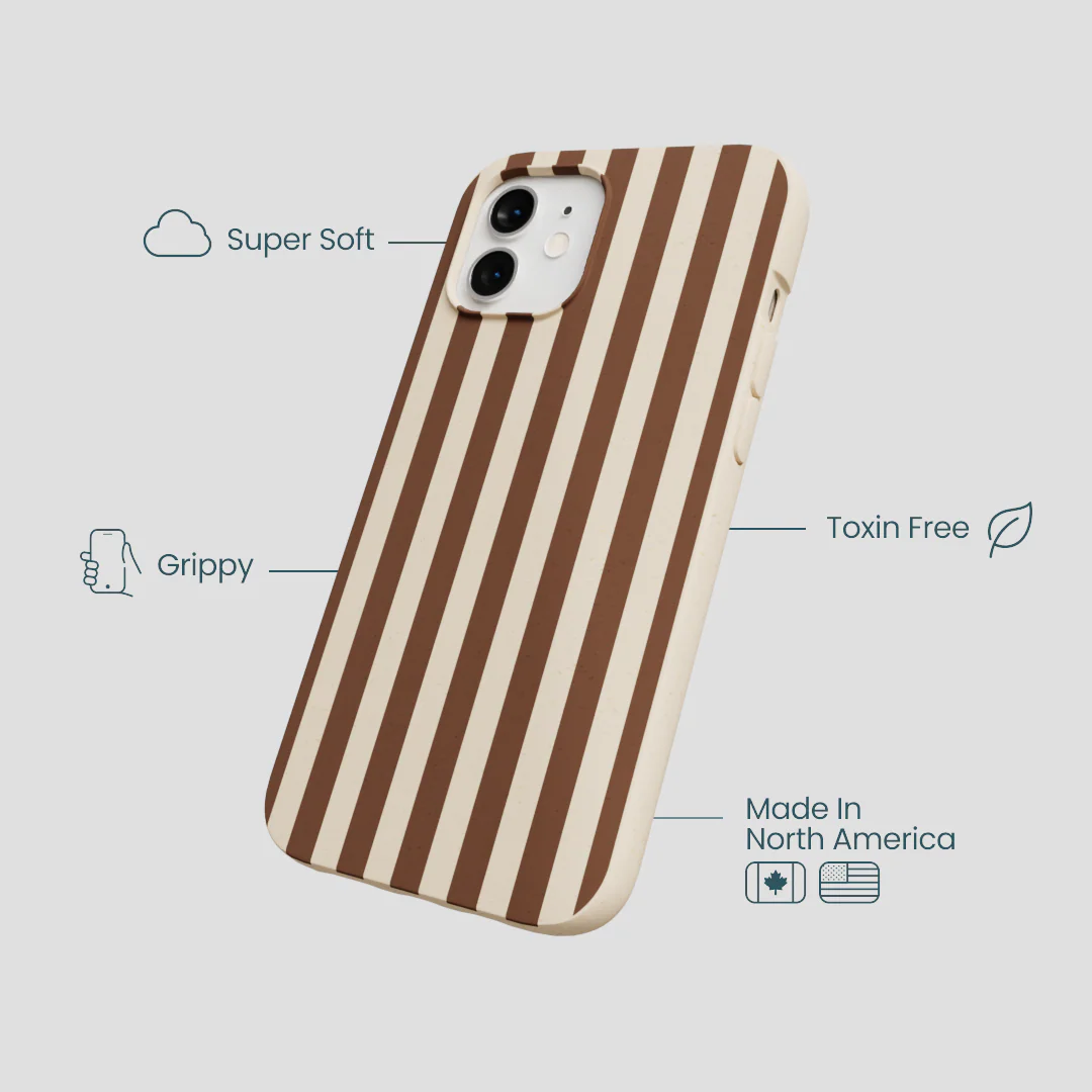Seashell Fawn Stripes iPhone 12/ iPhone 12 Pro Case - Image 4