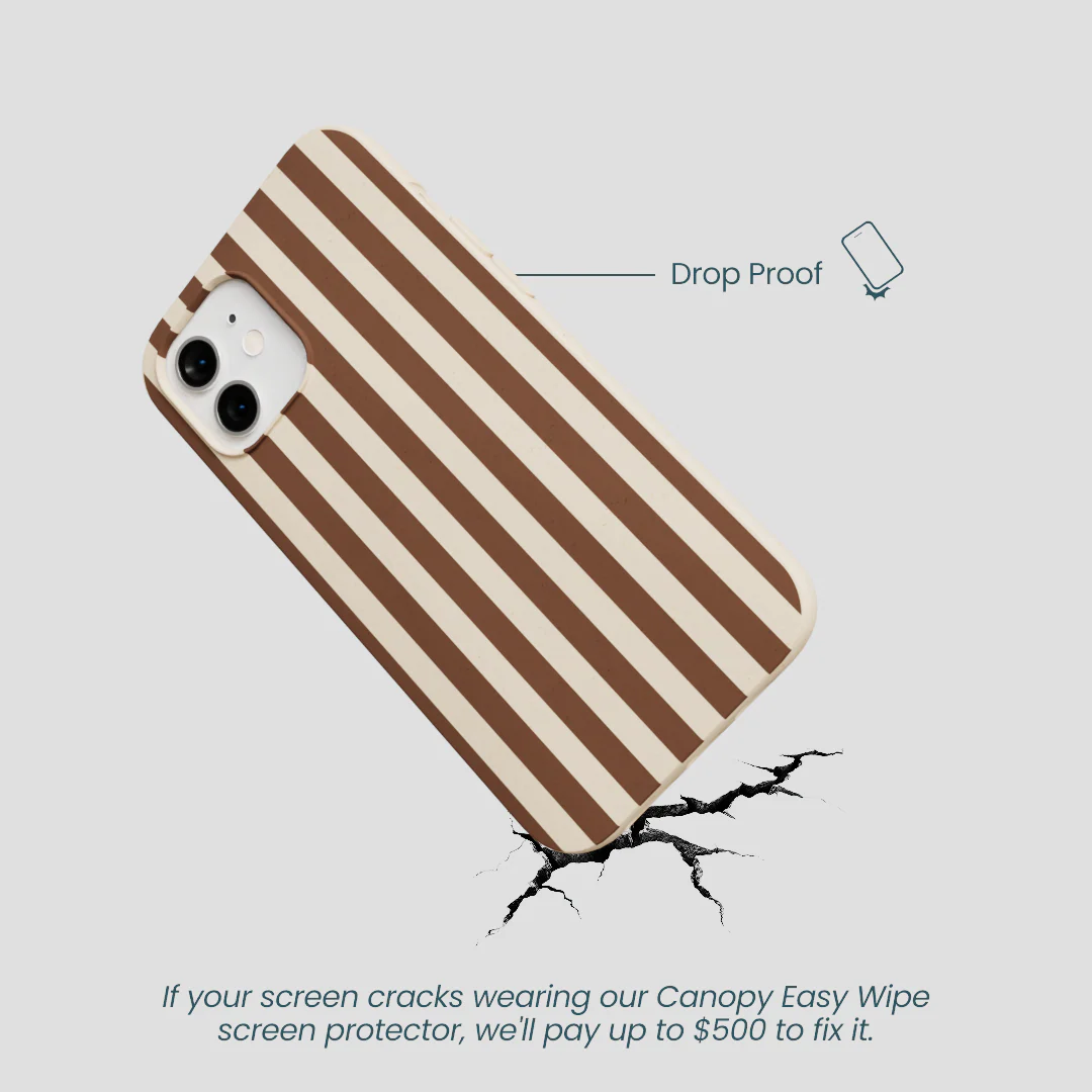 Seashell Fawn Stripes iPhone 12/ iPhone 12 Pro Case - Image 5