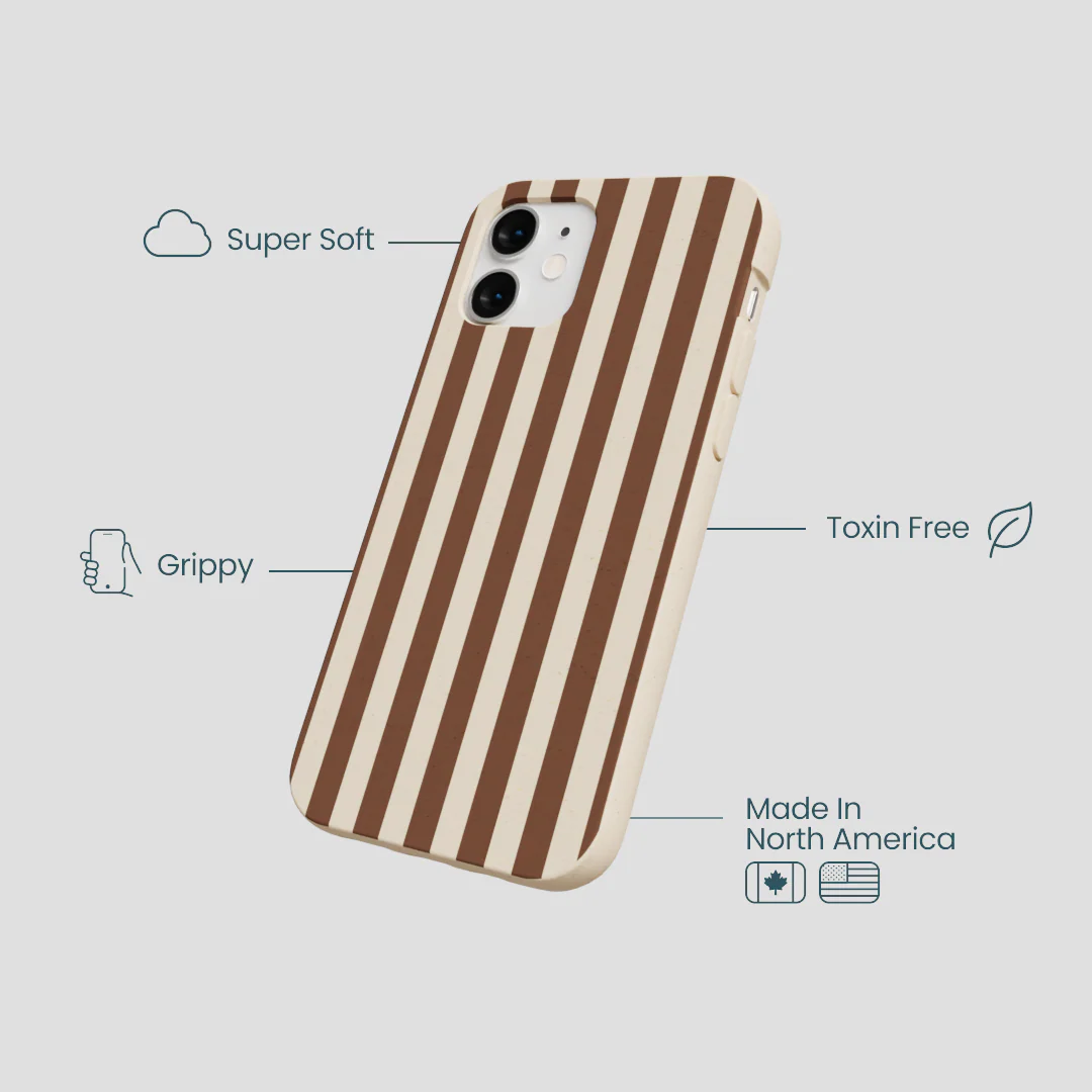 Seashell Fawn Stripes iPhone 12 Mini Case - Image 4