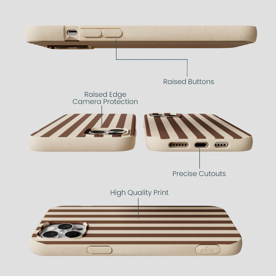 Seashell Fawn Stripes iPhone 12 Pro Max Case - Image 3