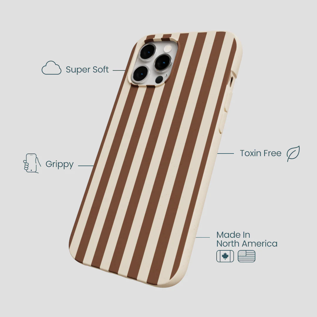 Seashell Fawn Stripes iPhone 12 Pro Max Case - Image 4
