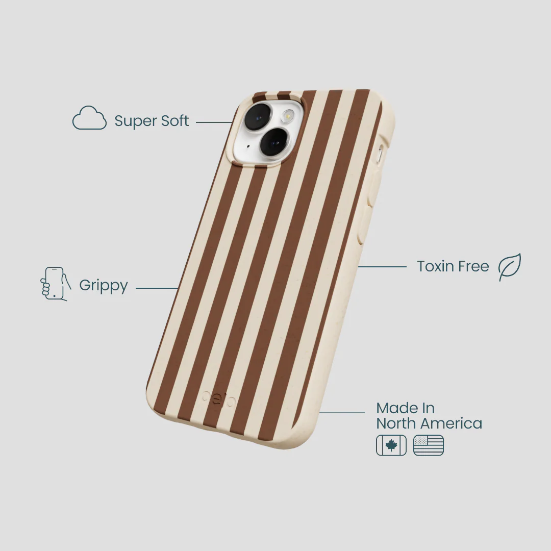 Seashell Fawn Stripes iPhone 13 Mini Case - Image 4