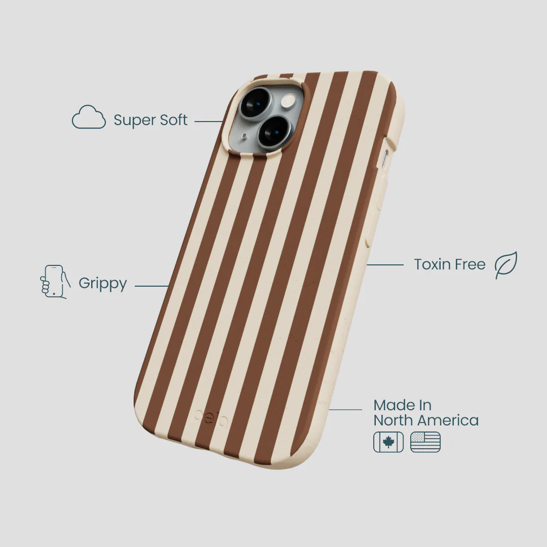 Seashell Fawn Stripes iPhone 14 Case - Image 4