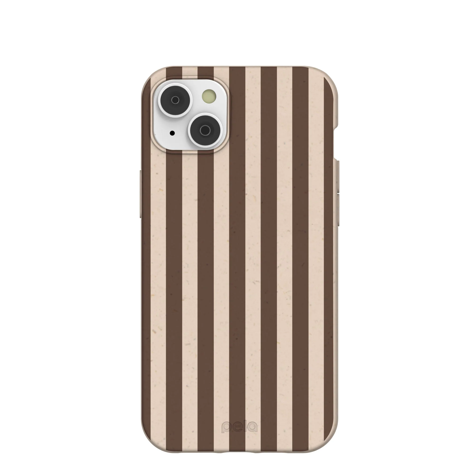 Seashell Fawn Stripes iPhone 14 Plus Case