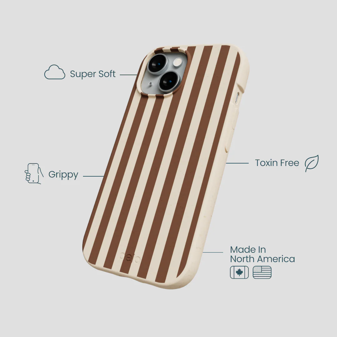 Seashell Fawn Stripes iPhone 15 Case - Image 4