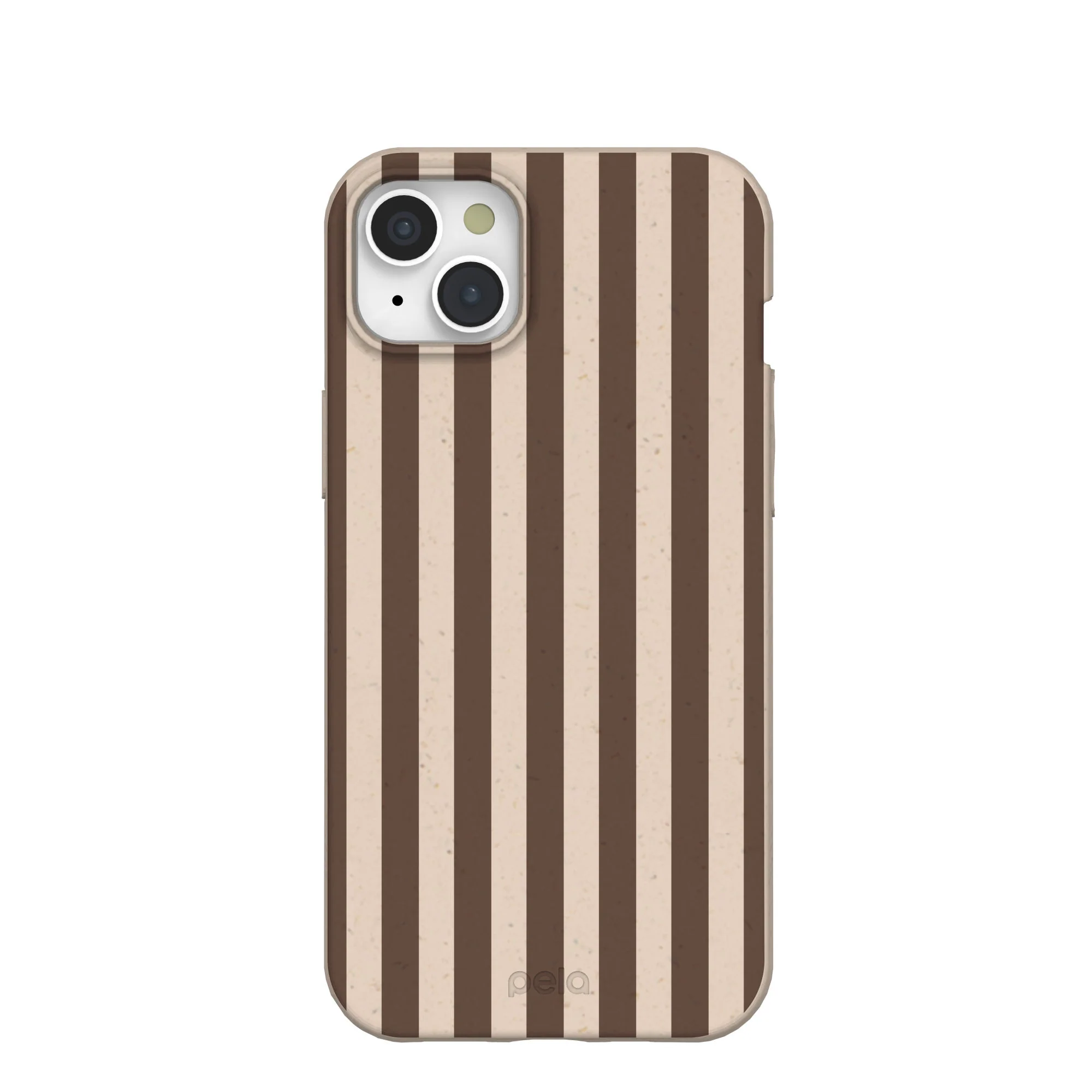 Seashell Fawn Stripes iPhone 15 Plus Case