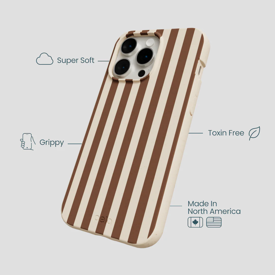 Seashell Fawn Stripes iPhone 15 Pro Max Case - Image 4