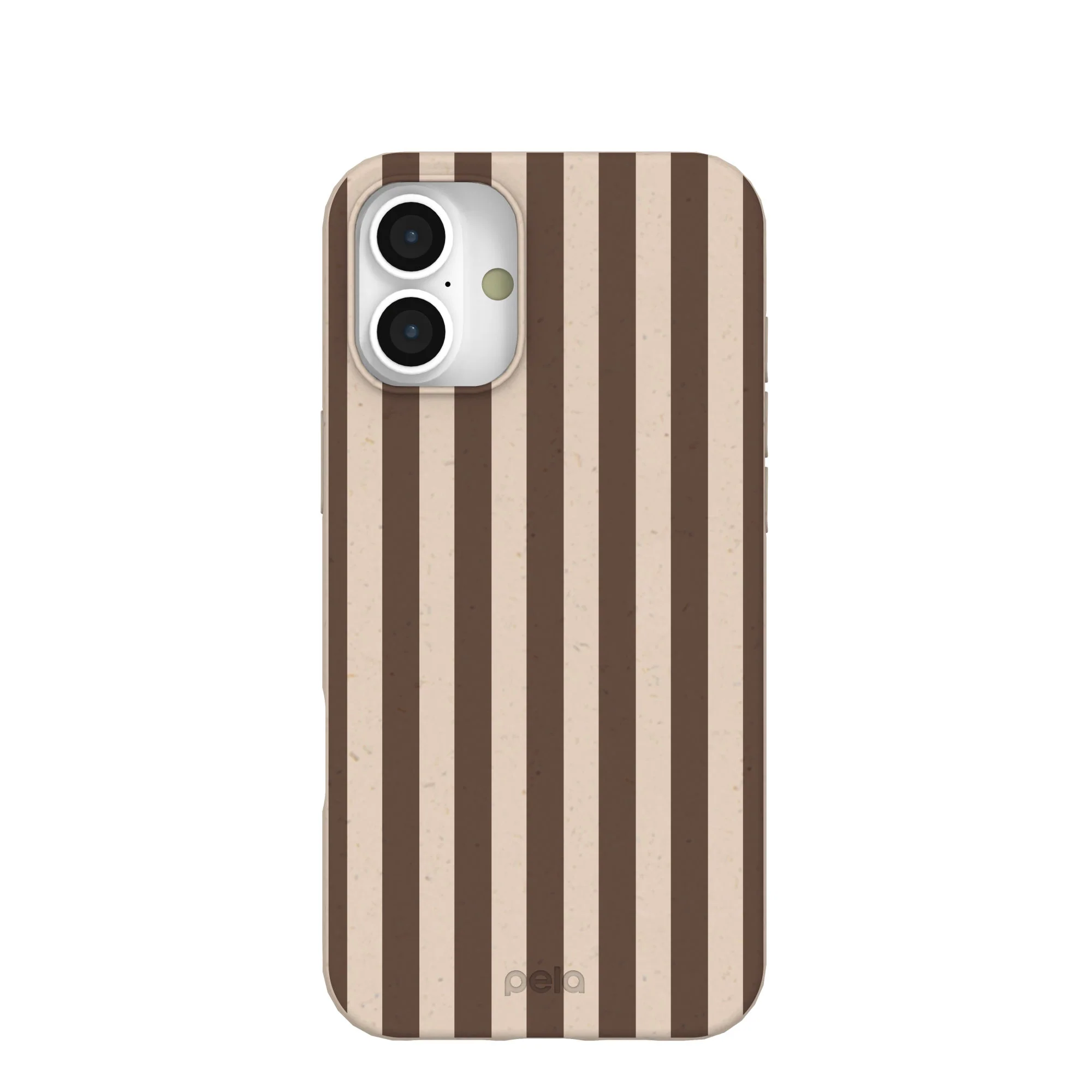 Seashell Fawn Stripes iPhone 16 Plus Case