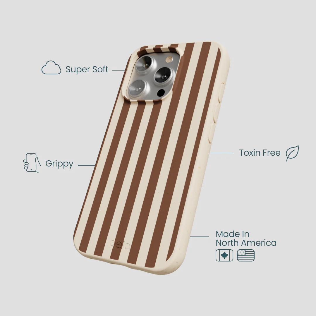 Seashell Fawn Stripes iPhone 16 Pro Case - Image 4