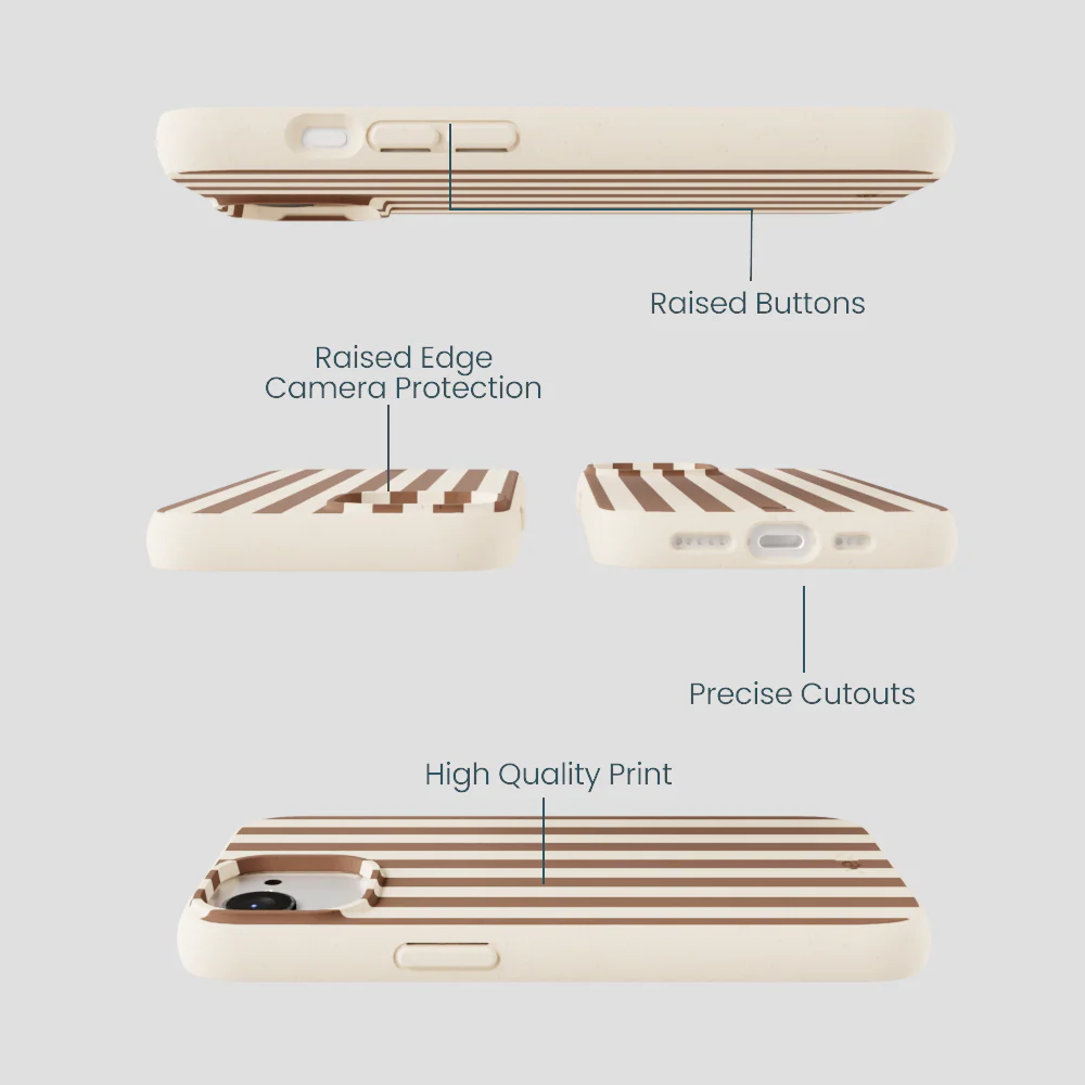 Seashell Fawn Stripes iPhone 16e/17e Case - Image 3