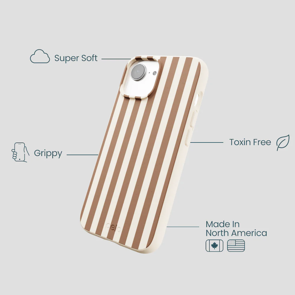 Seashell Fawn Stripes iPhone 16e/17e Case - Image 4
