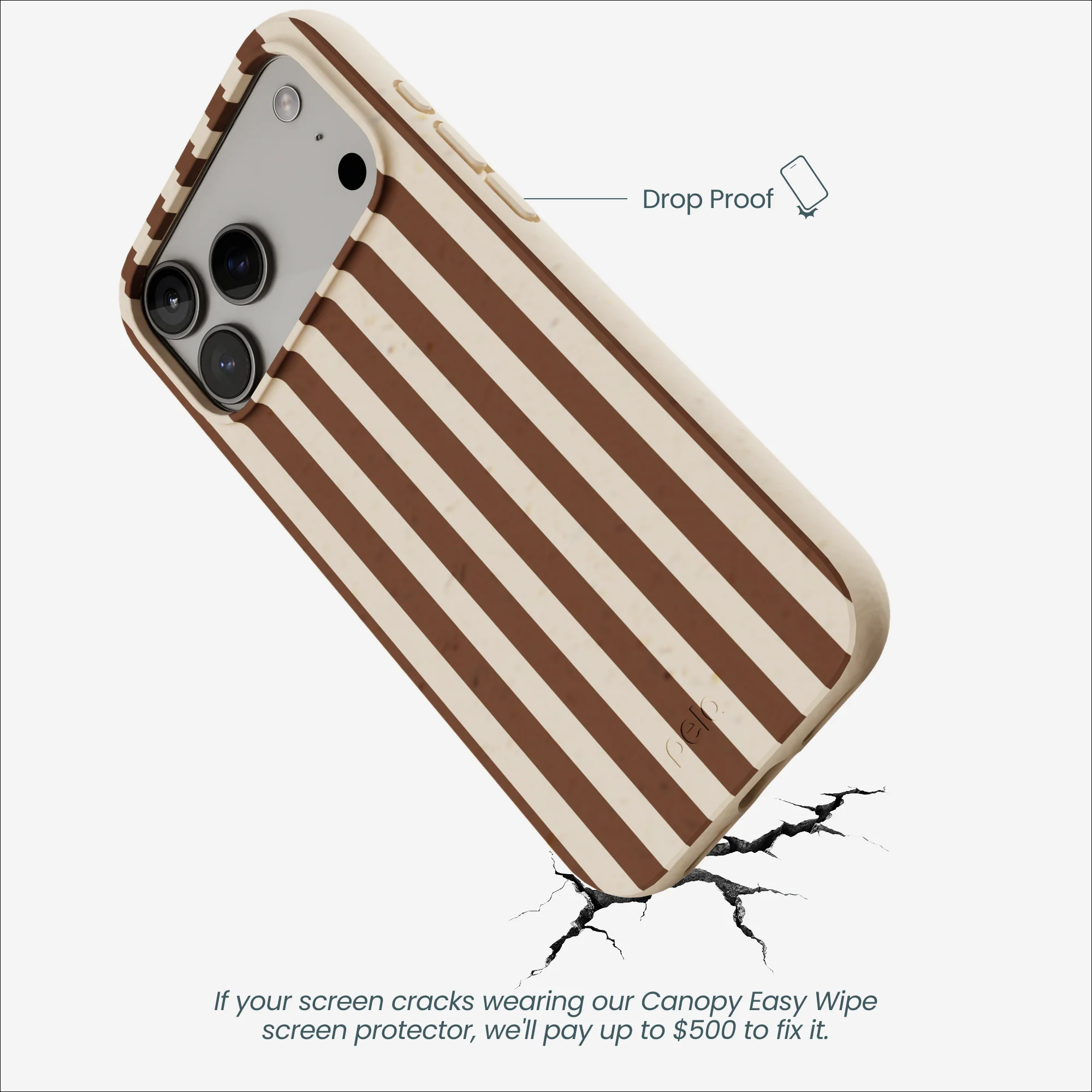 Seashell Fawn Stripes iPhone 17 Pro Max Case - Image 5