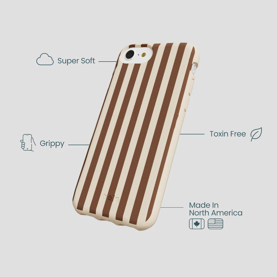 Seashell Fawn Stripes iPhone 6/6s/7/8/SE Case - Image 4