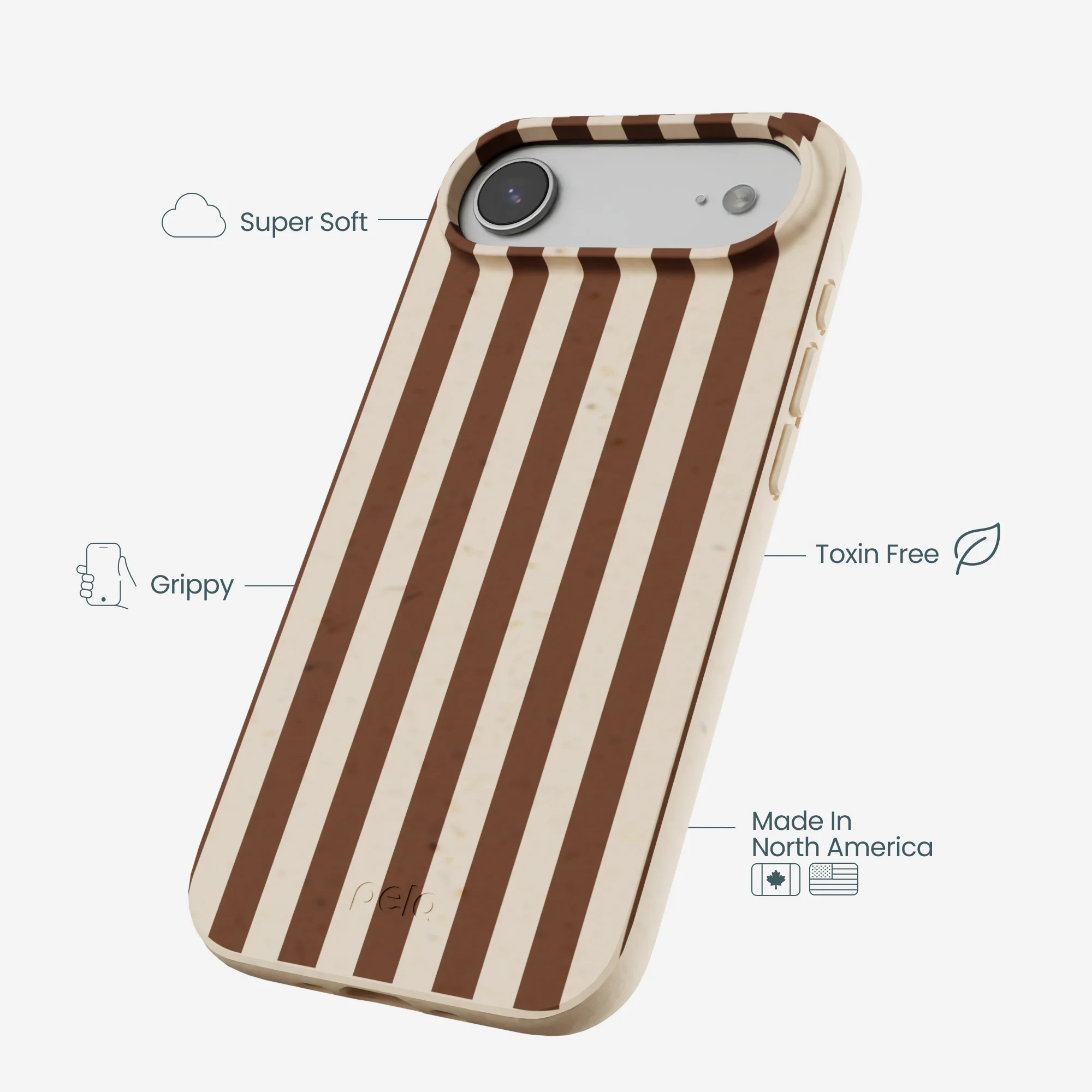Seashell Fawn Stripes iPhone Air Case - Image 4
