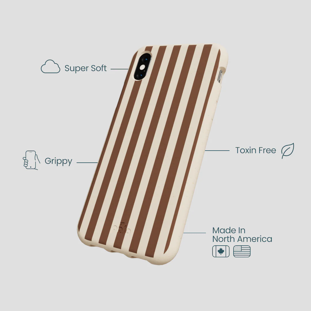 Seashell Fawn Stripes iPhone XR Case - Image 4