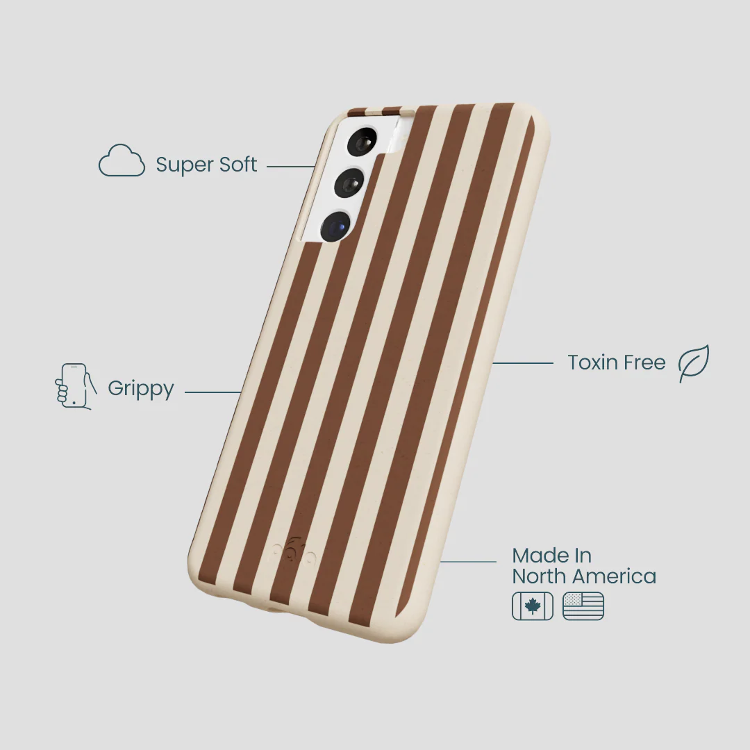 Seashell Fawn Stripes Samsung Galaxy S21 Case - Image 4