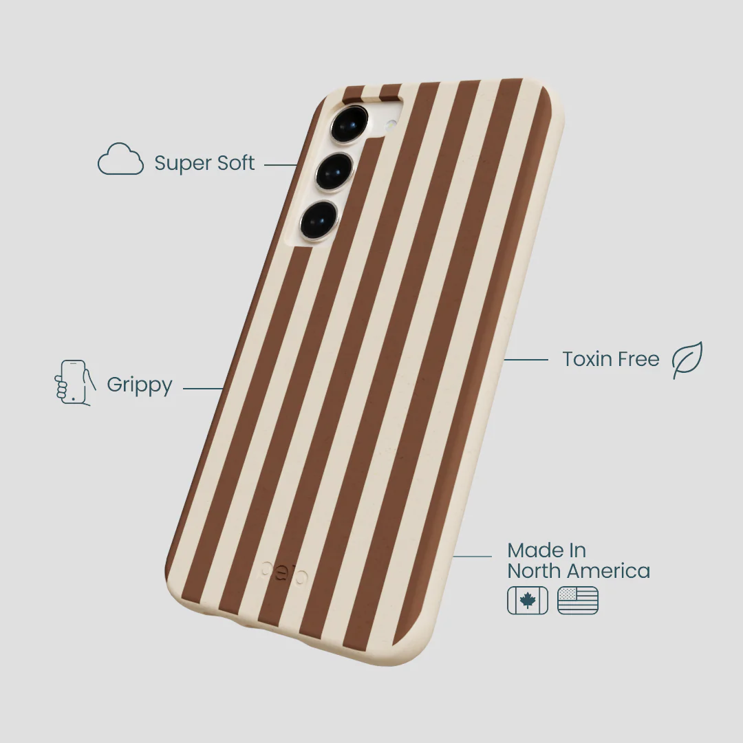 Seashell Fawn Stripes Samsung Galaxy S23+(Plus) Case - Image 4