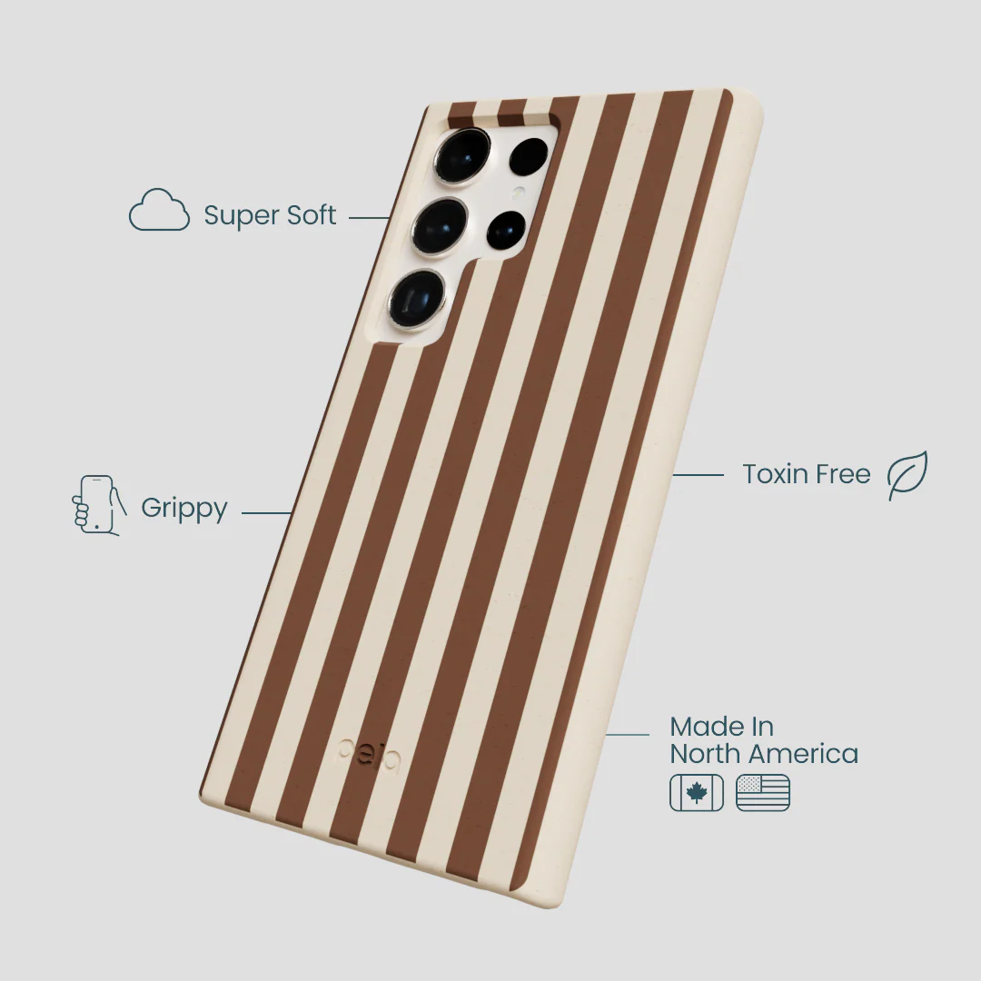 Seashell Fawn Stripes Samsung Galaxy S24 Ultra Case - Image 4