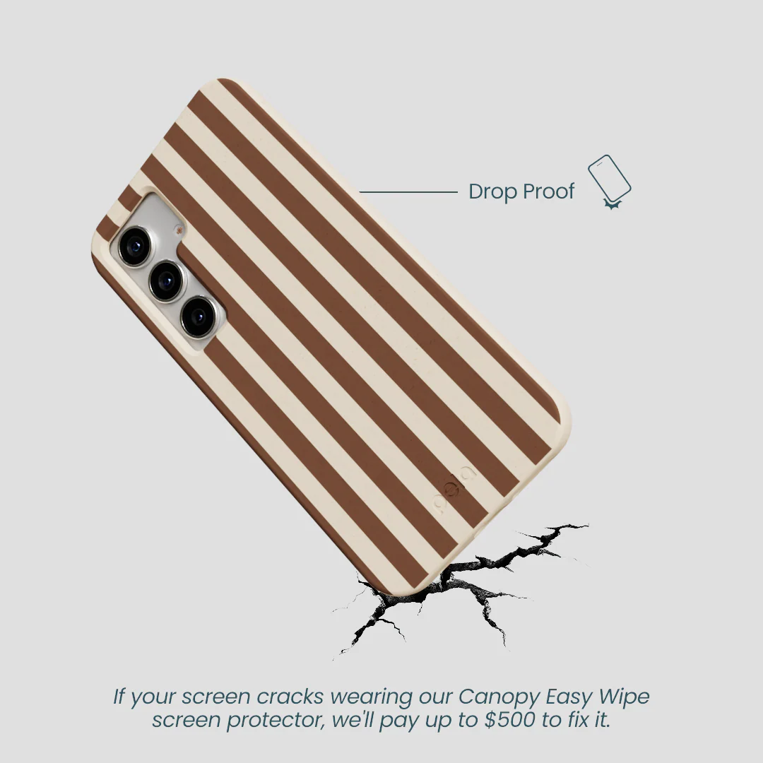 Seashell Fawn Stripes Samsung Galaxy S25 Case - Image 5
