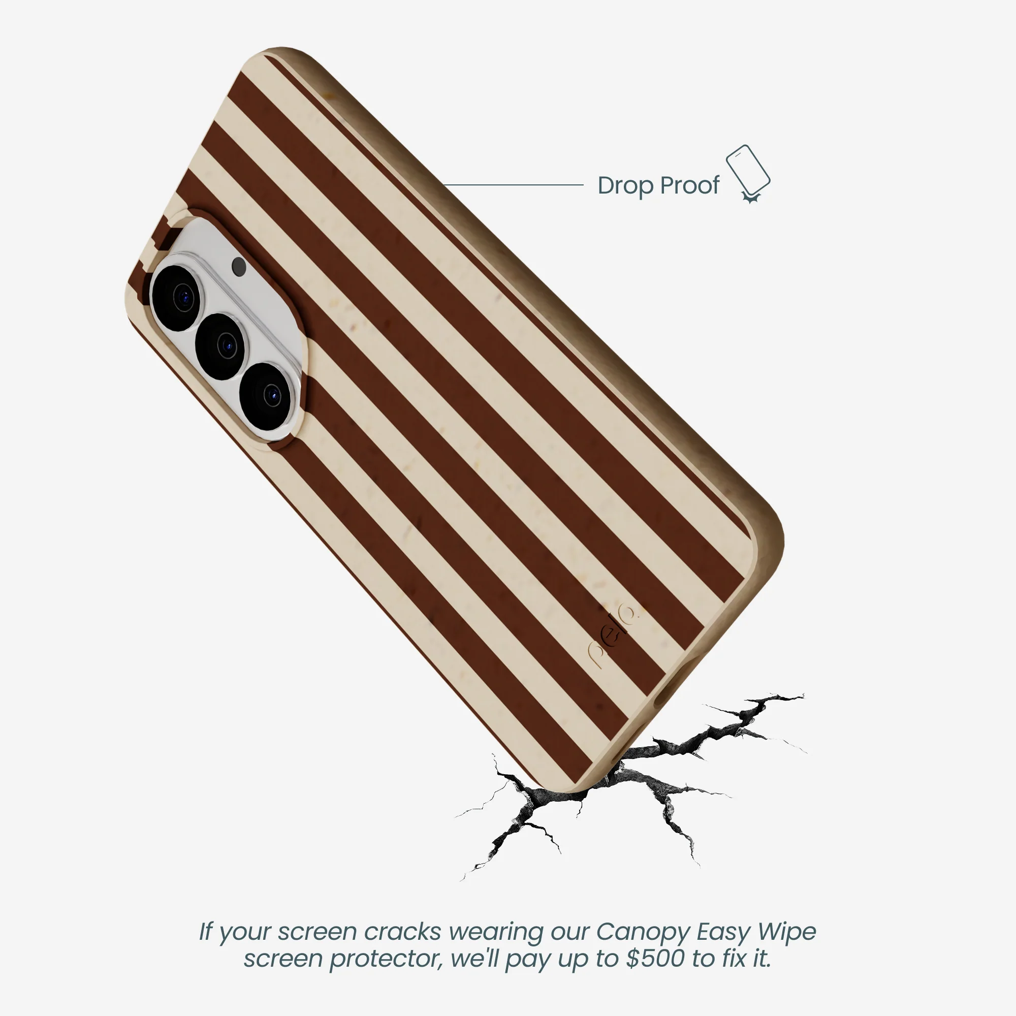 Seashell Fawn Stripes Samsung Galaxy S26 Case - Image 5