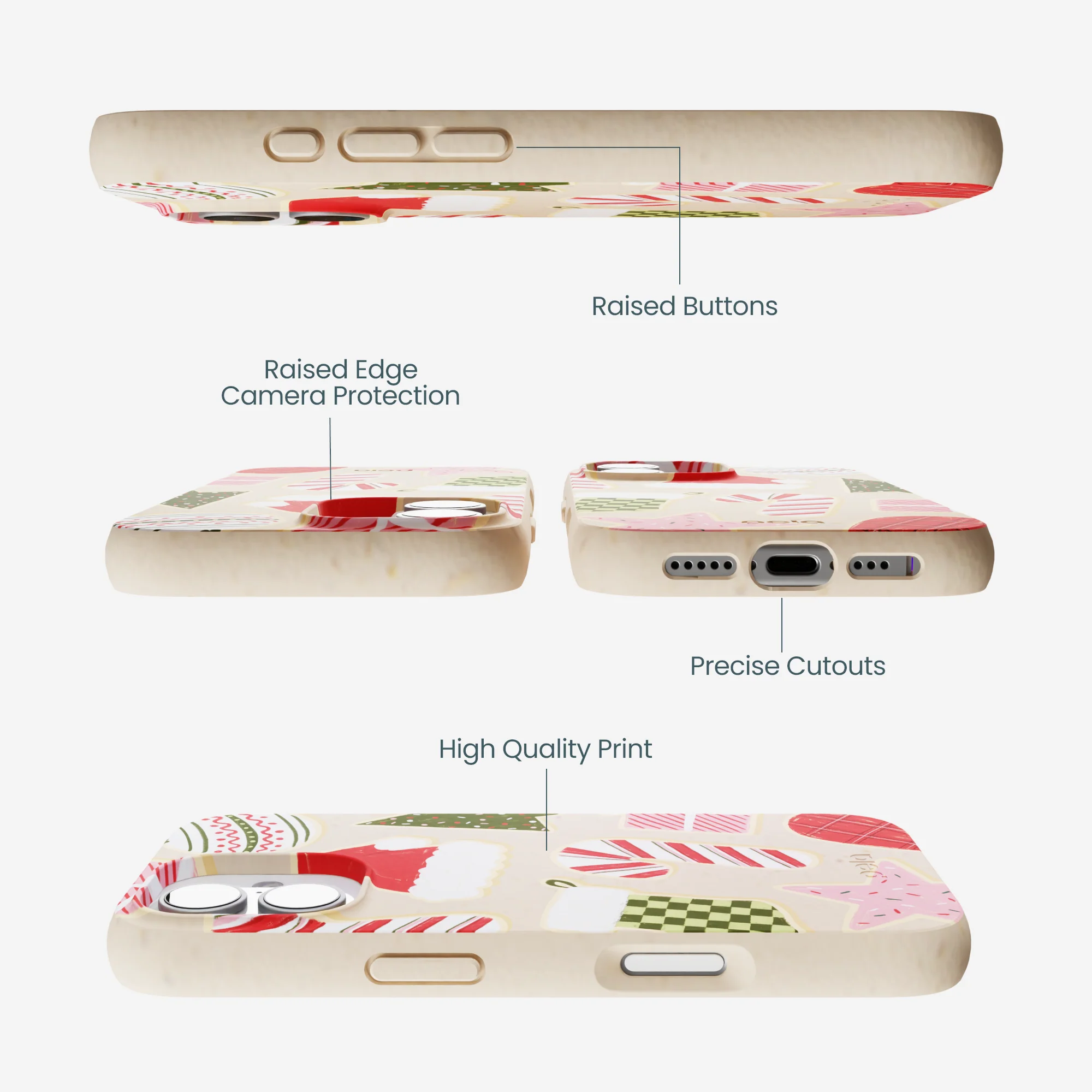 Seashell Festive Cookies iPhone 17 Case - Image 3