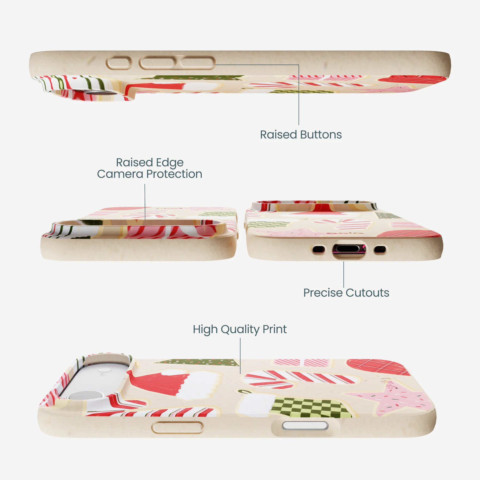 Seashell Festive Cookies iPhone Air Case - Image 3