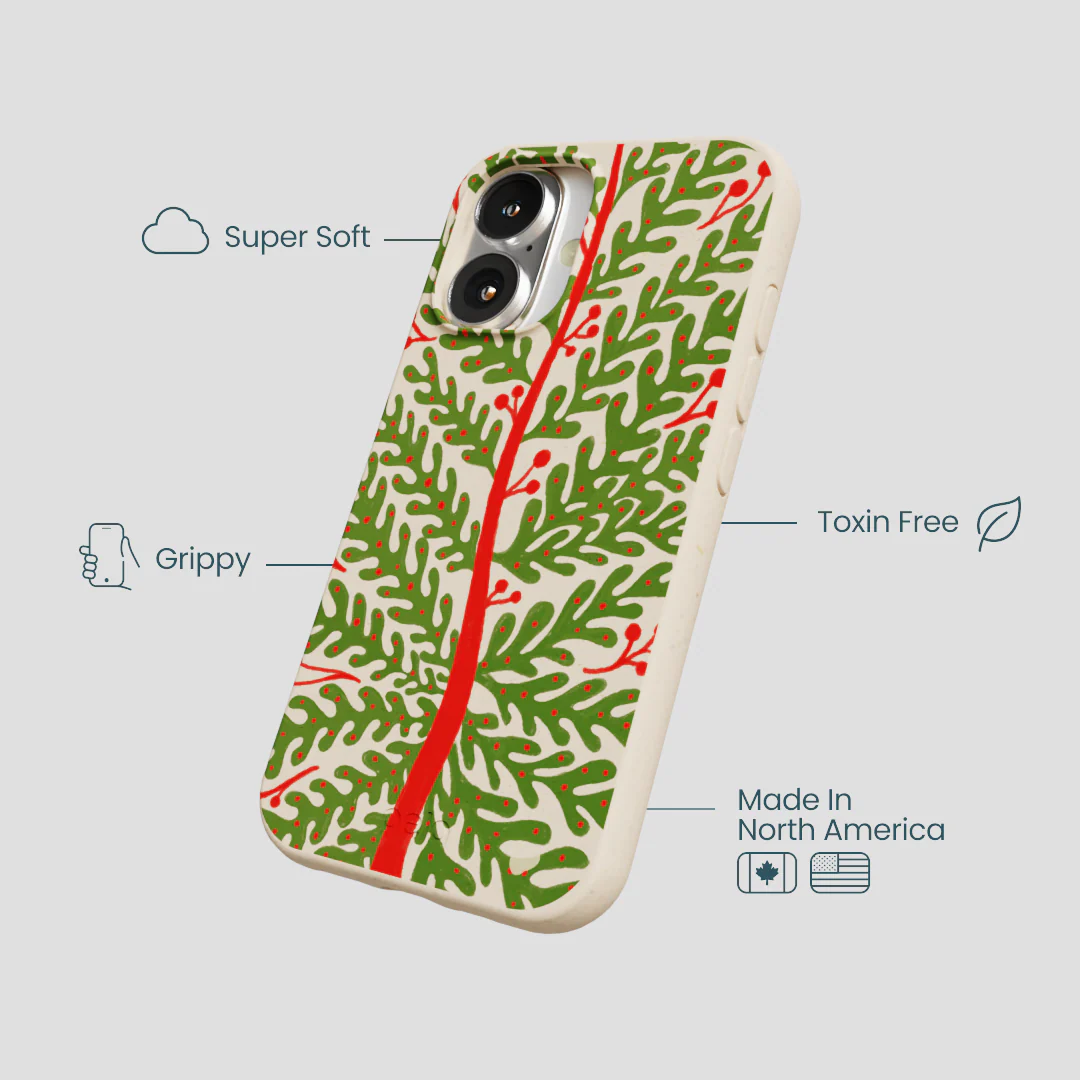 Seashell Festive Foliage iPhone 16 Case - Image 4