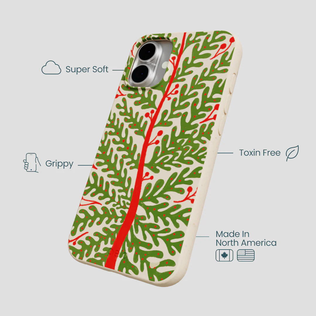 Seashell Festive Foliage iPhone 16 Plus Case - Image 4