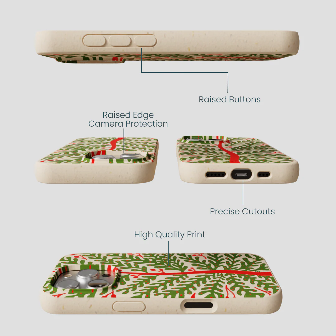 Seashell Festive Foliage iPhone 16 Pro Case - Image 3