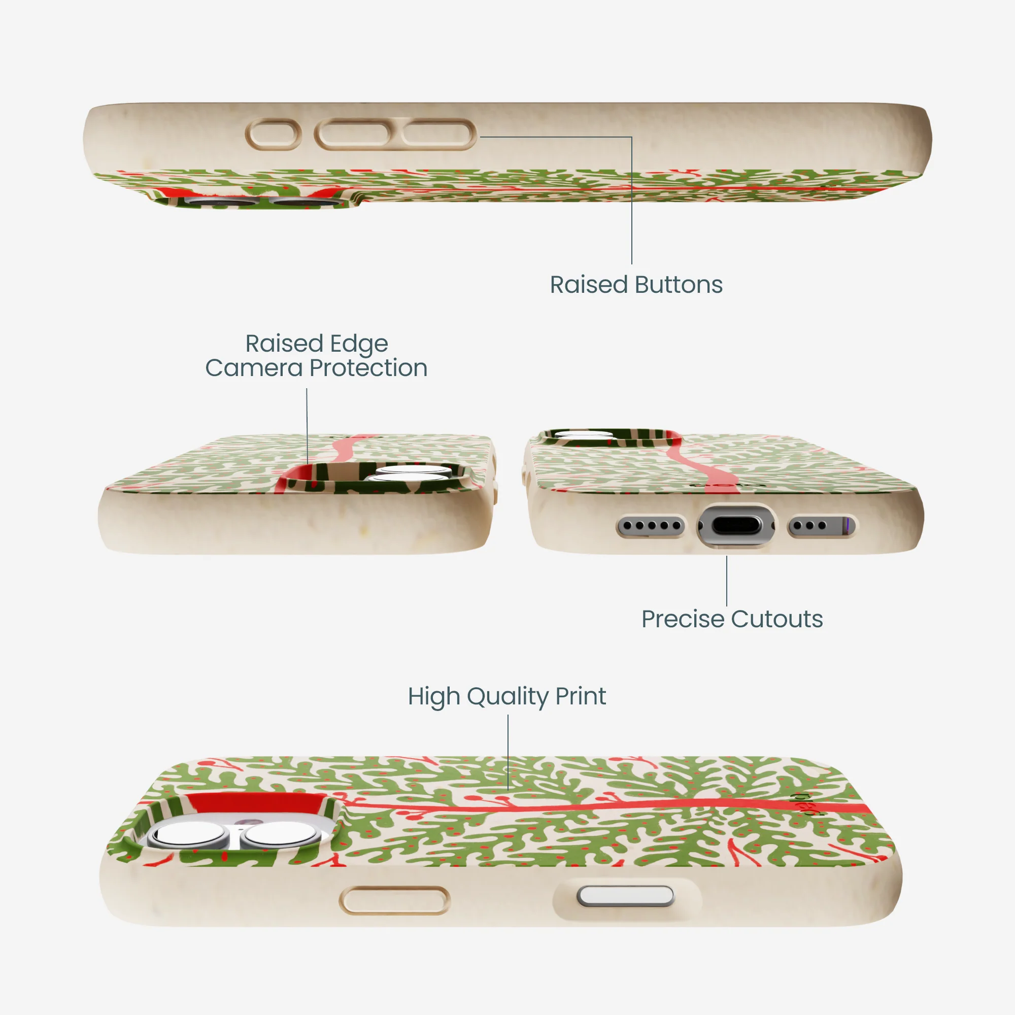 Seashell Festive Foliage iPhone 17 Case - Image 3
