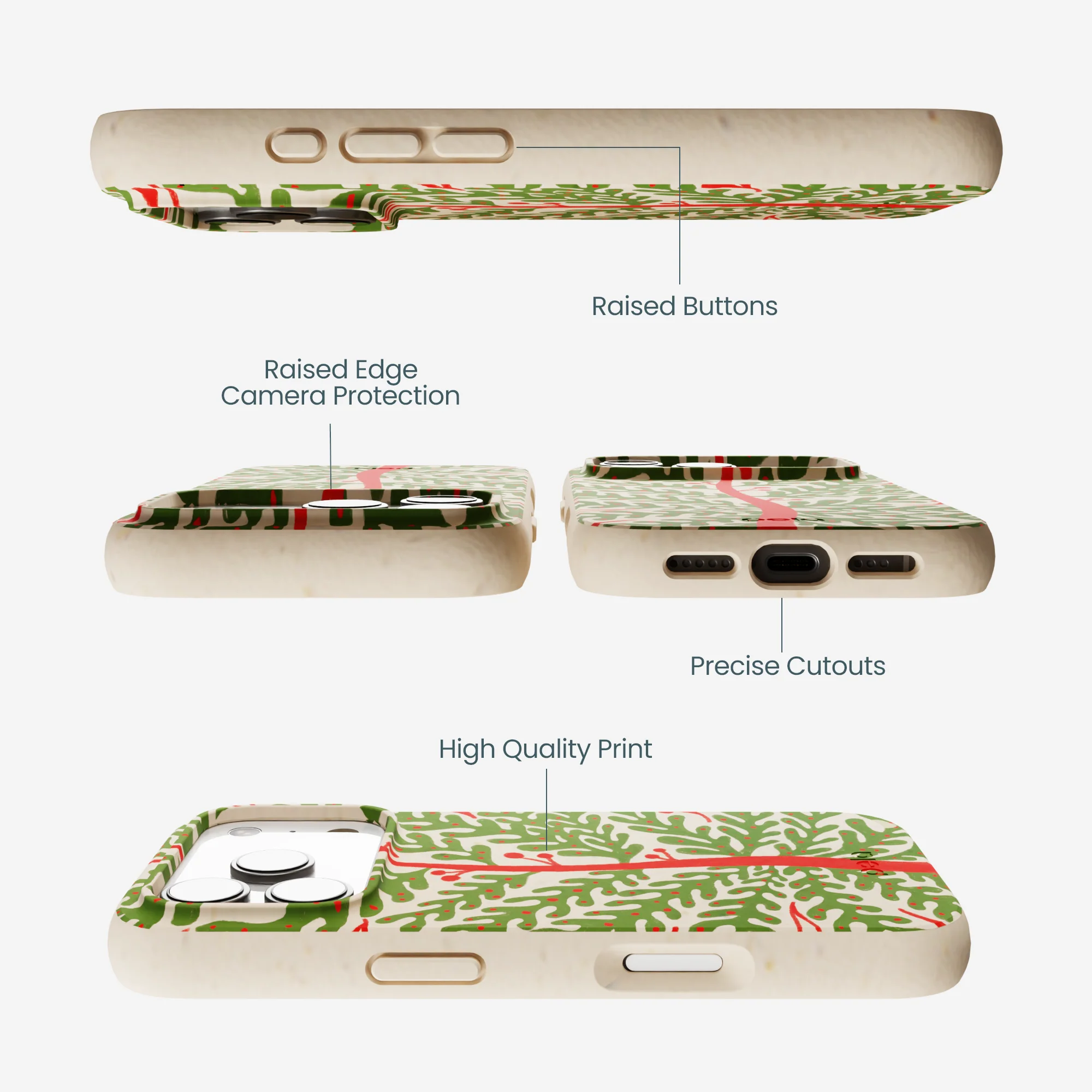 Seashell Festive Foliage iPhone 17 Pro Case - Image 3