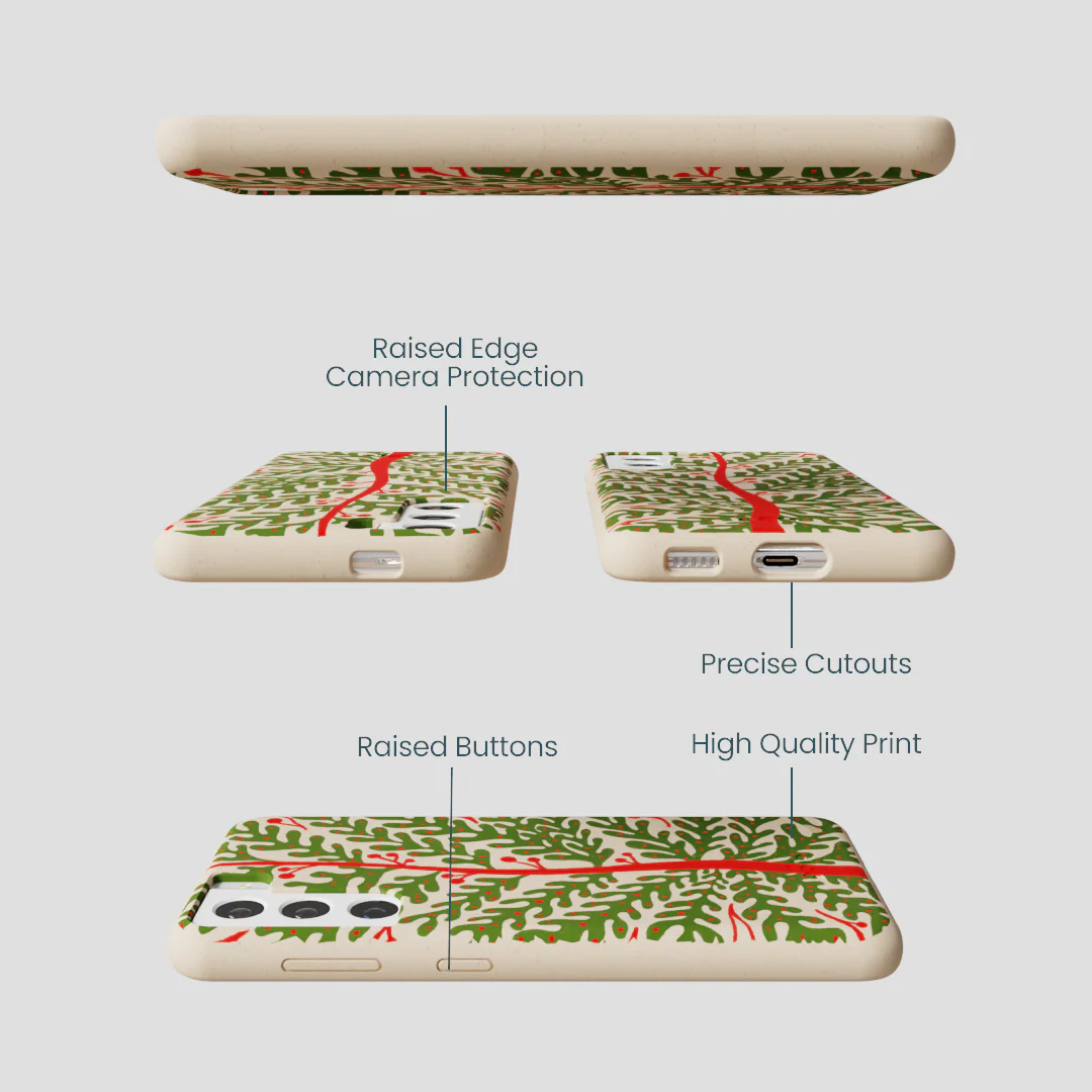 Seashell Festive Foliage Samsung Galaxy S21 Case - Image 3