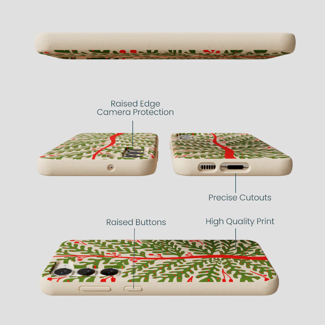 Seashell Festive Foliage Samsung Galaxy S23+(Plus) Case - Image 3