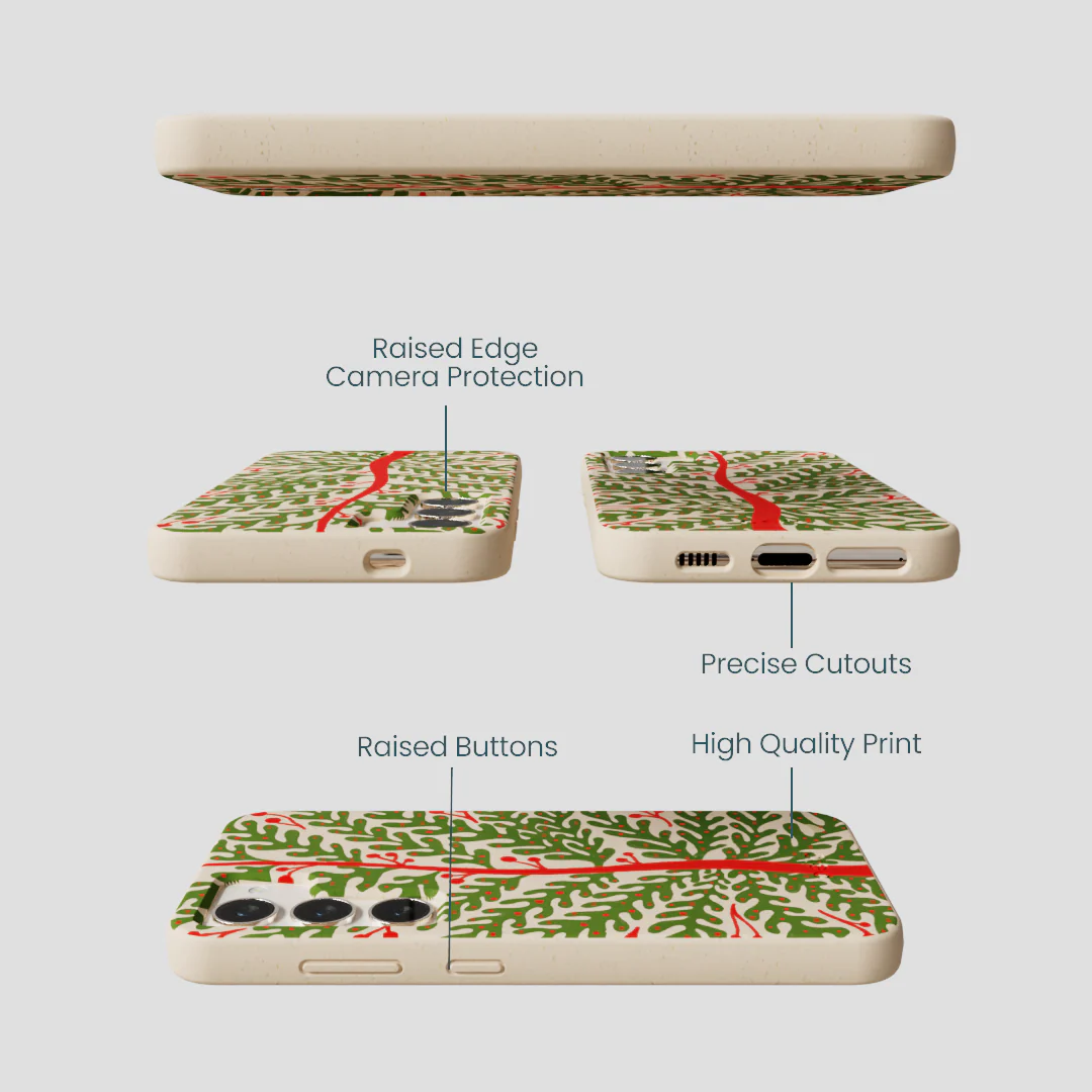 Seashell Festive Foliage Samsung Galaxy S24 Case - Image 3