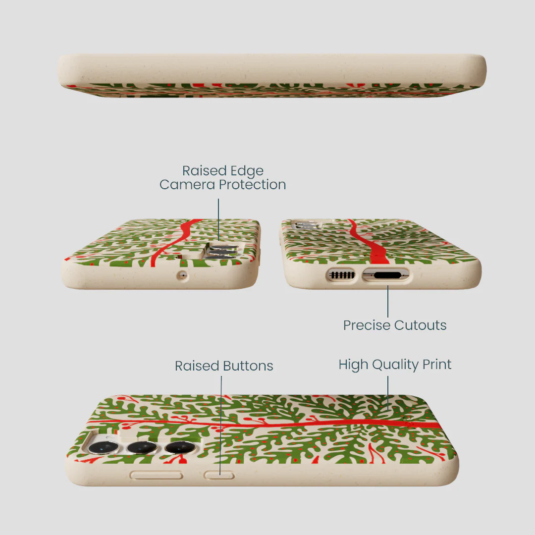 Seashell Festive Foliage Samsung Galaxy S24+(Plus) Case - Image 3
