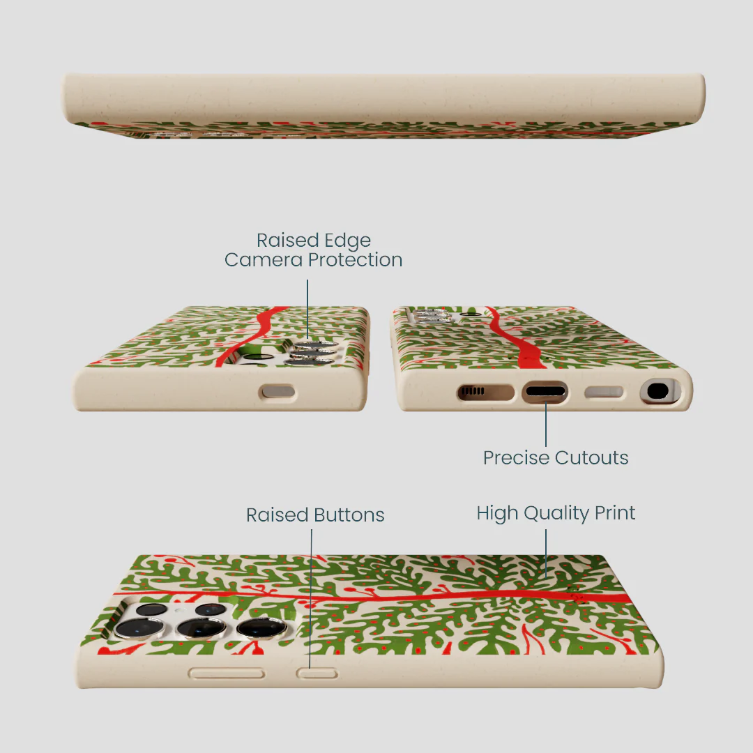 Seashell Festive Foliage Samsung Galaxy S24 Ultra Case - Image 3