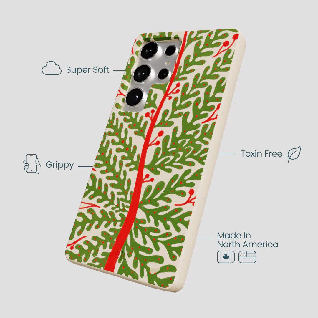 Seashell Festive Foliage Samsung Galaxy S25 Ultra Case - Image 4