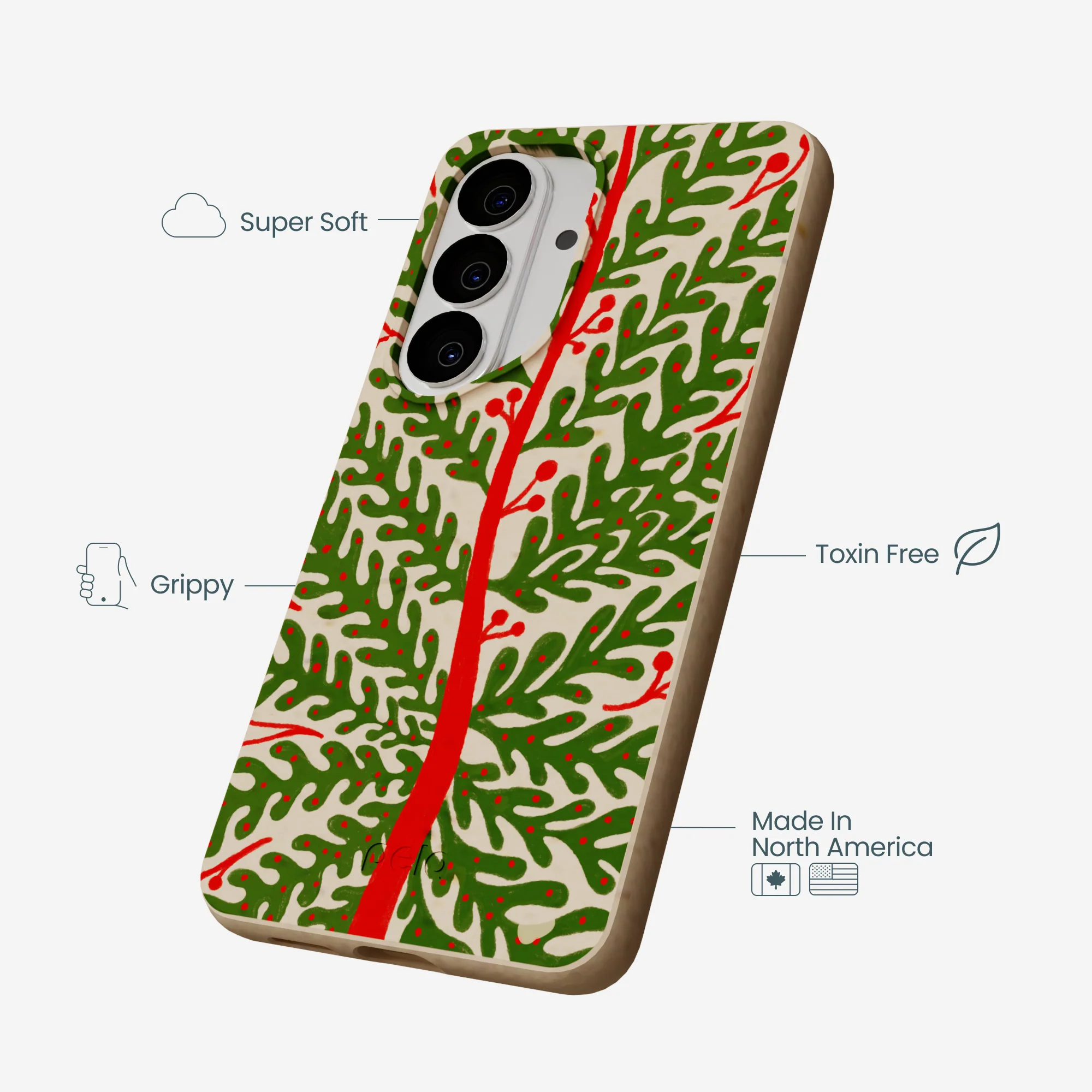 Seashell Festive Foliage Samsung Galaxy S26 Case - Image 4