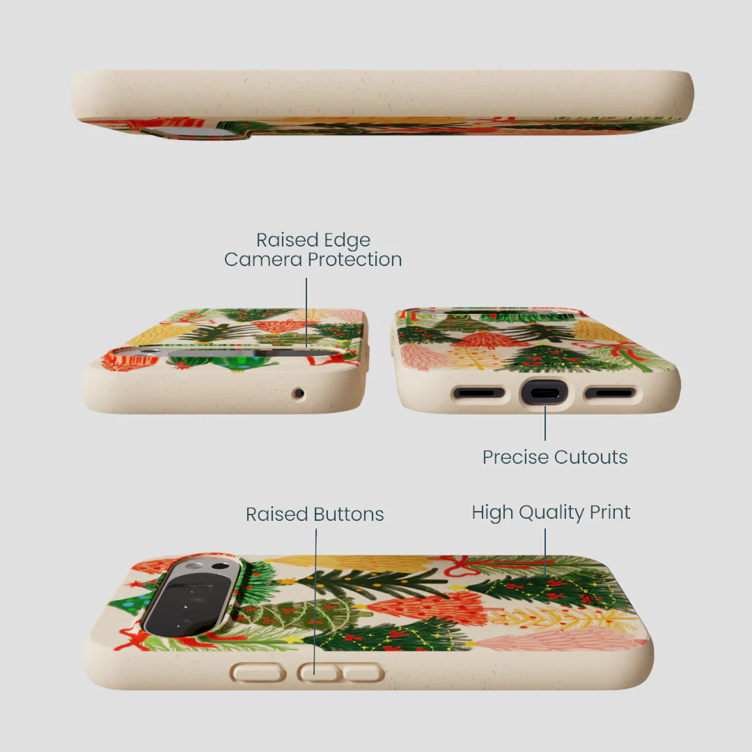 Seashell Festive Trees Google Pixel 10 Pro XL Case - Image 3