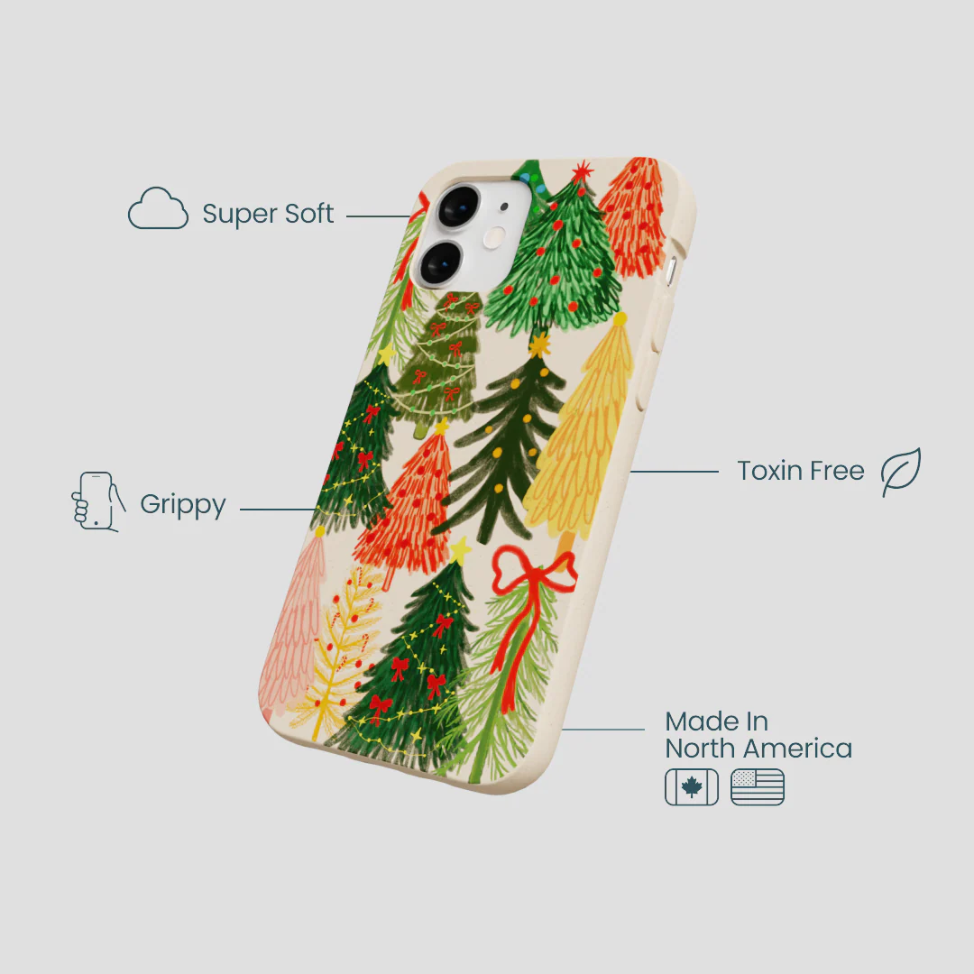 Seashell Festive Trees iPhone 12 Mini Case - Image 4
