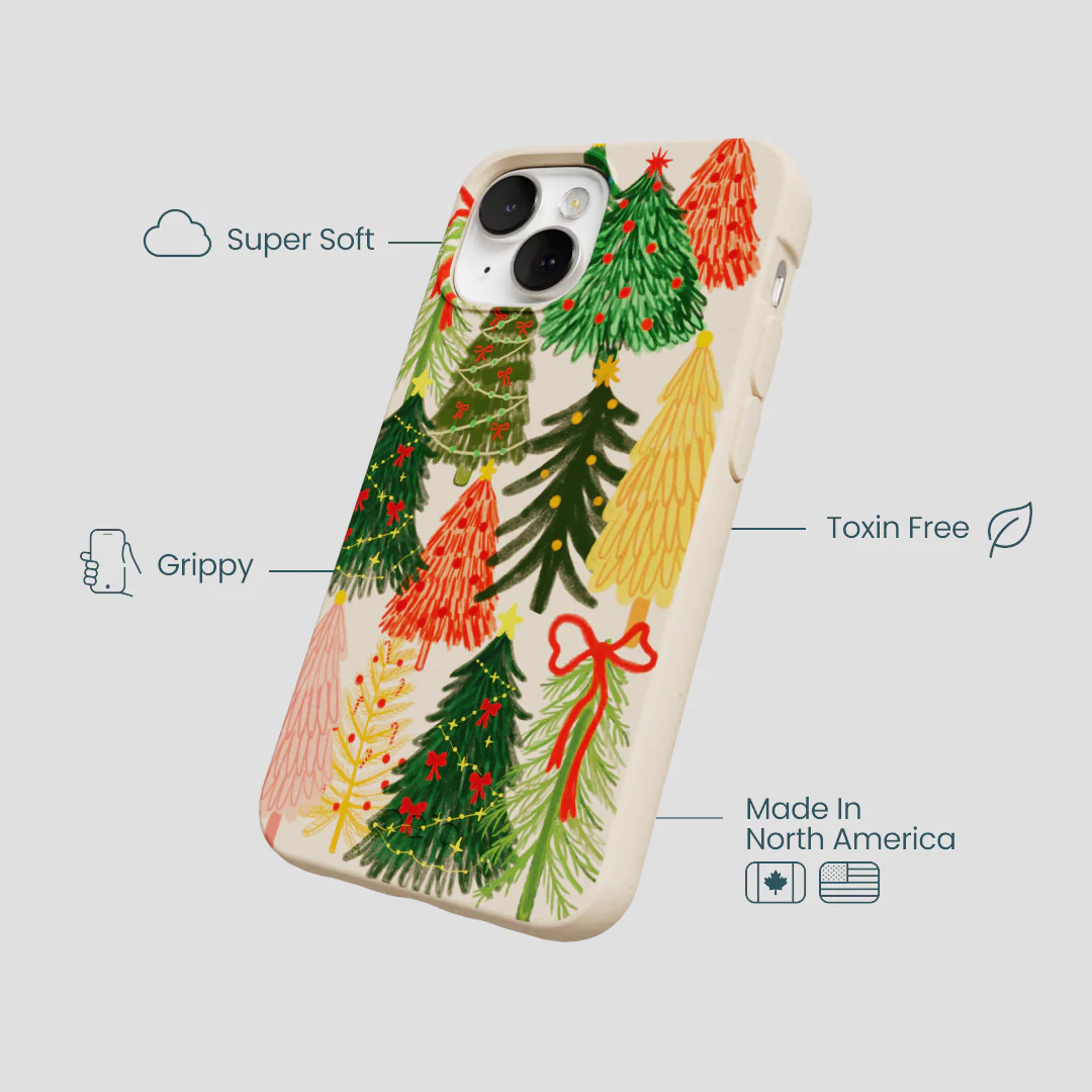 Seashell Festive Trees iPhone 13 Case - Image 4