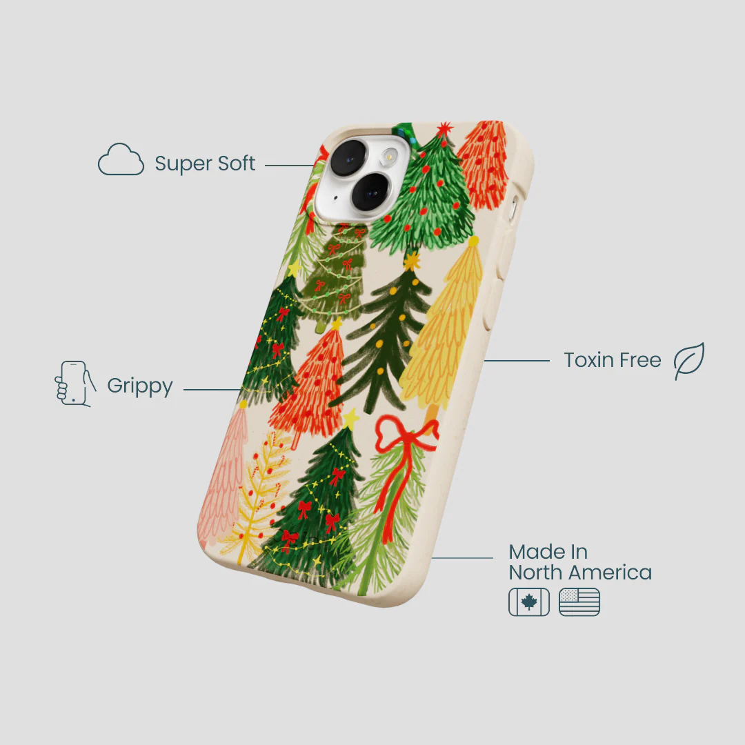 Seashell Festive Trees iPhone 13 Mini Case - Image 4