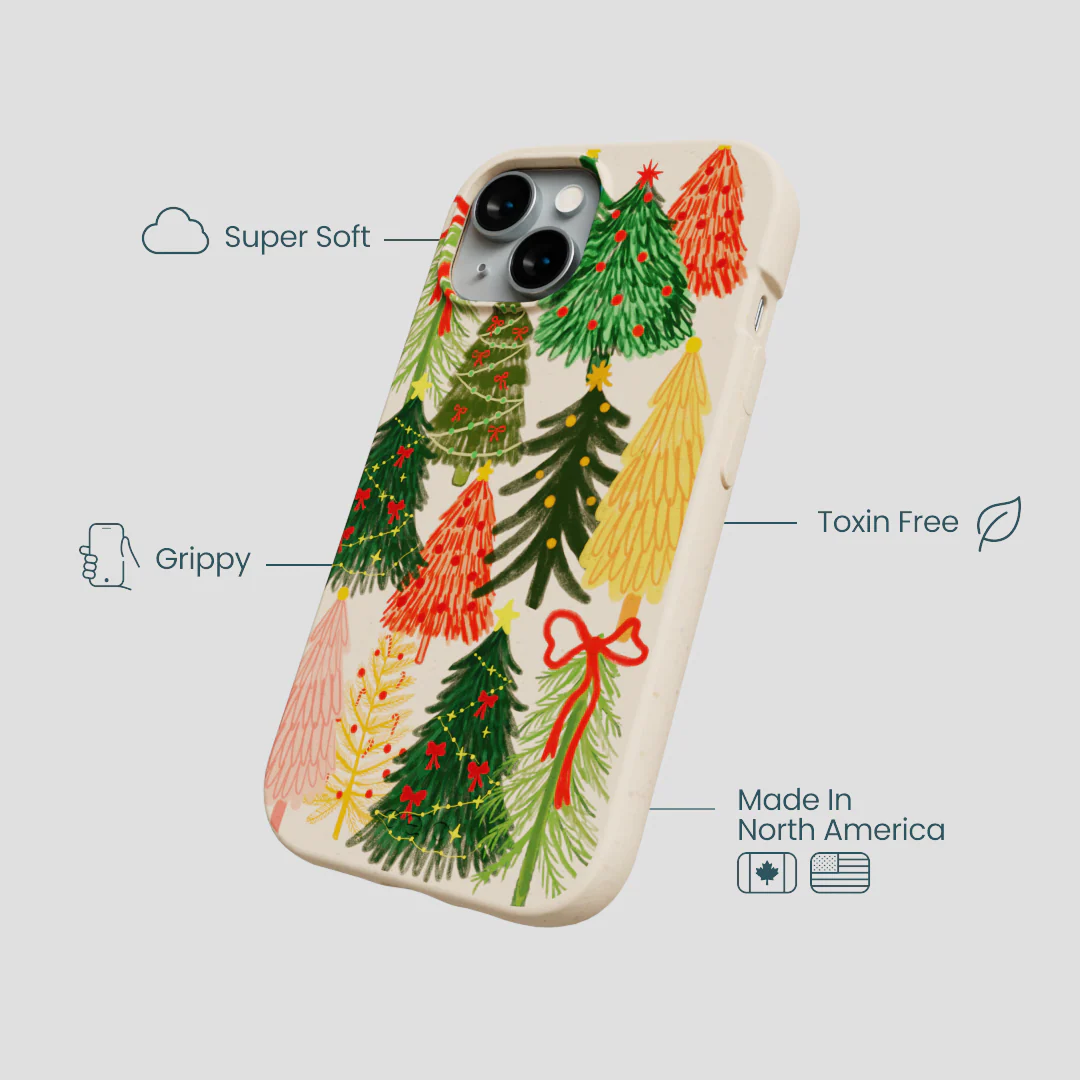 Seashell Festive Trees iPhone 15 Case - Image 4