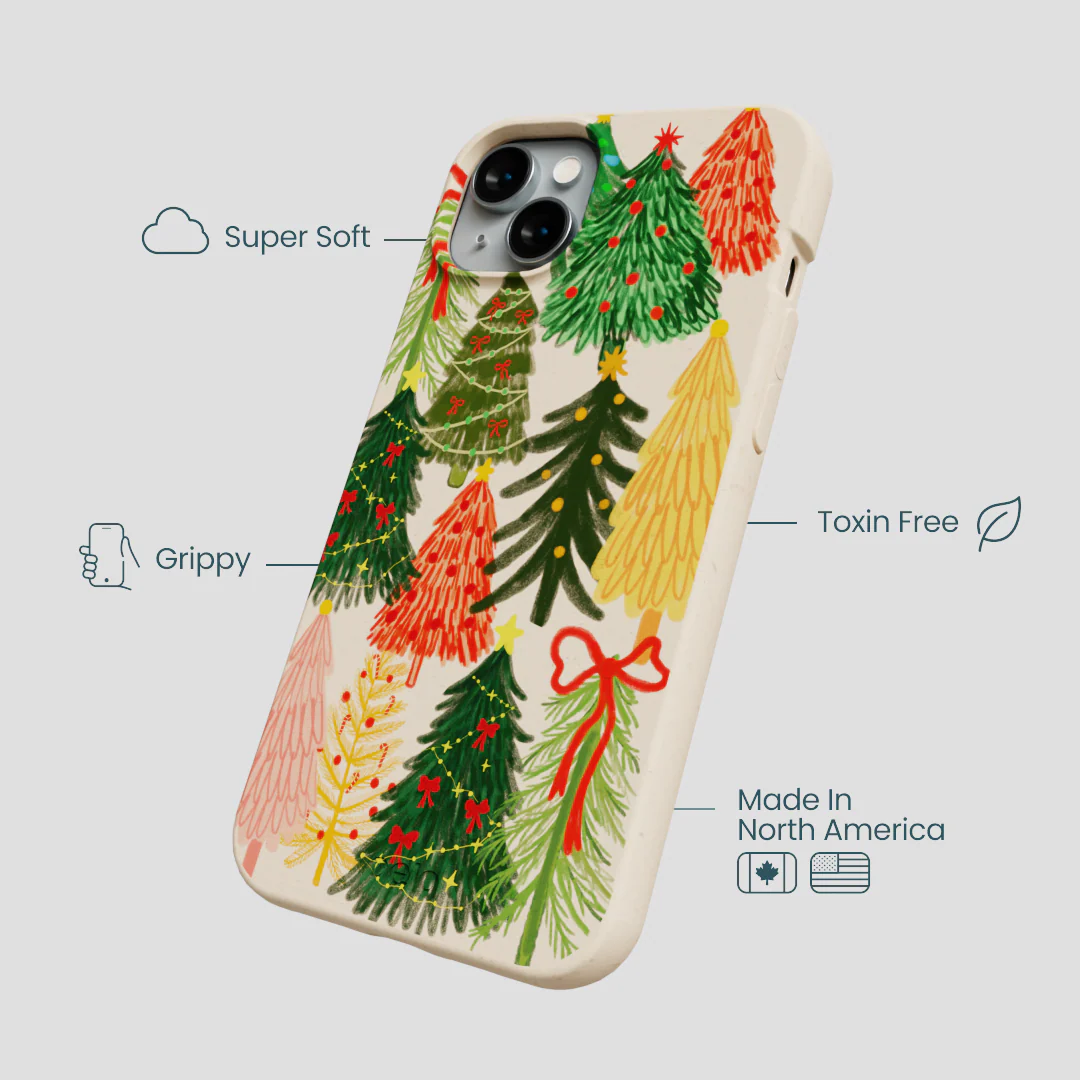 Seashell Festive Trees iPhone 15 Plus Case - Image 4