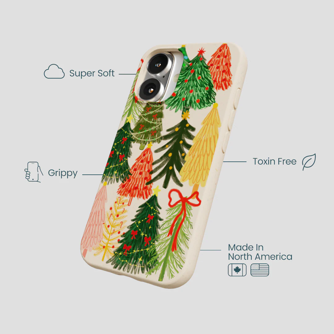 Seashell Festive Trees iPhone 16 Case - Image 4
