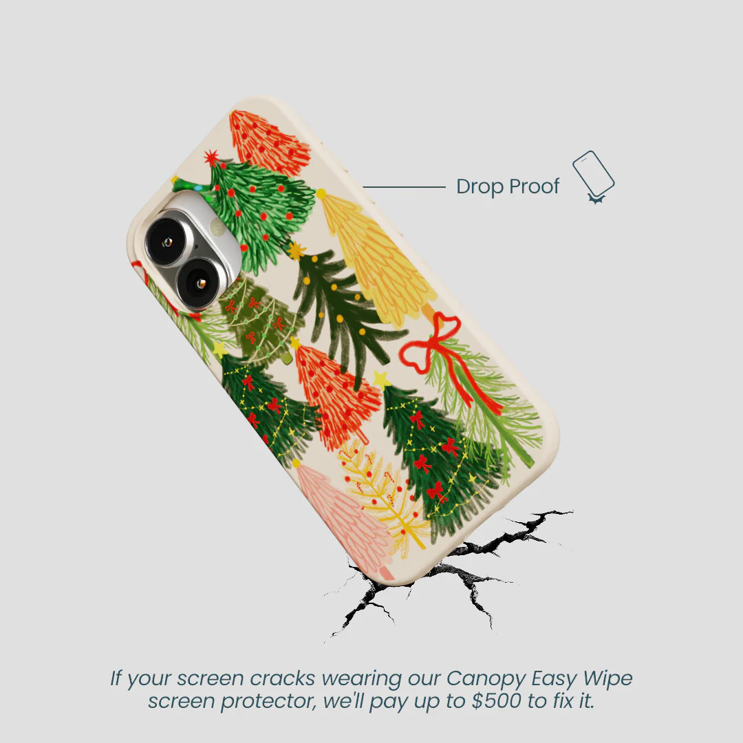 Seashell Festive Trees iPhone 16 Case - Image 5