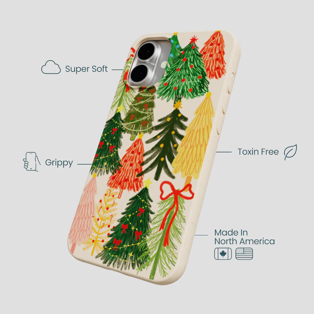 Seashell Festive Trees iPhone 16 Plus Case - Image 4