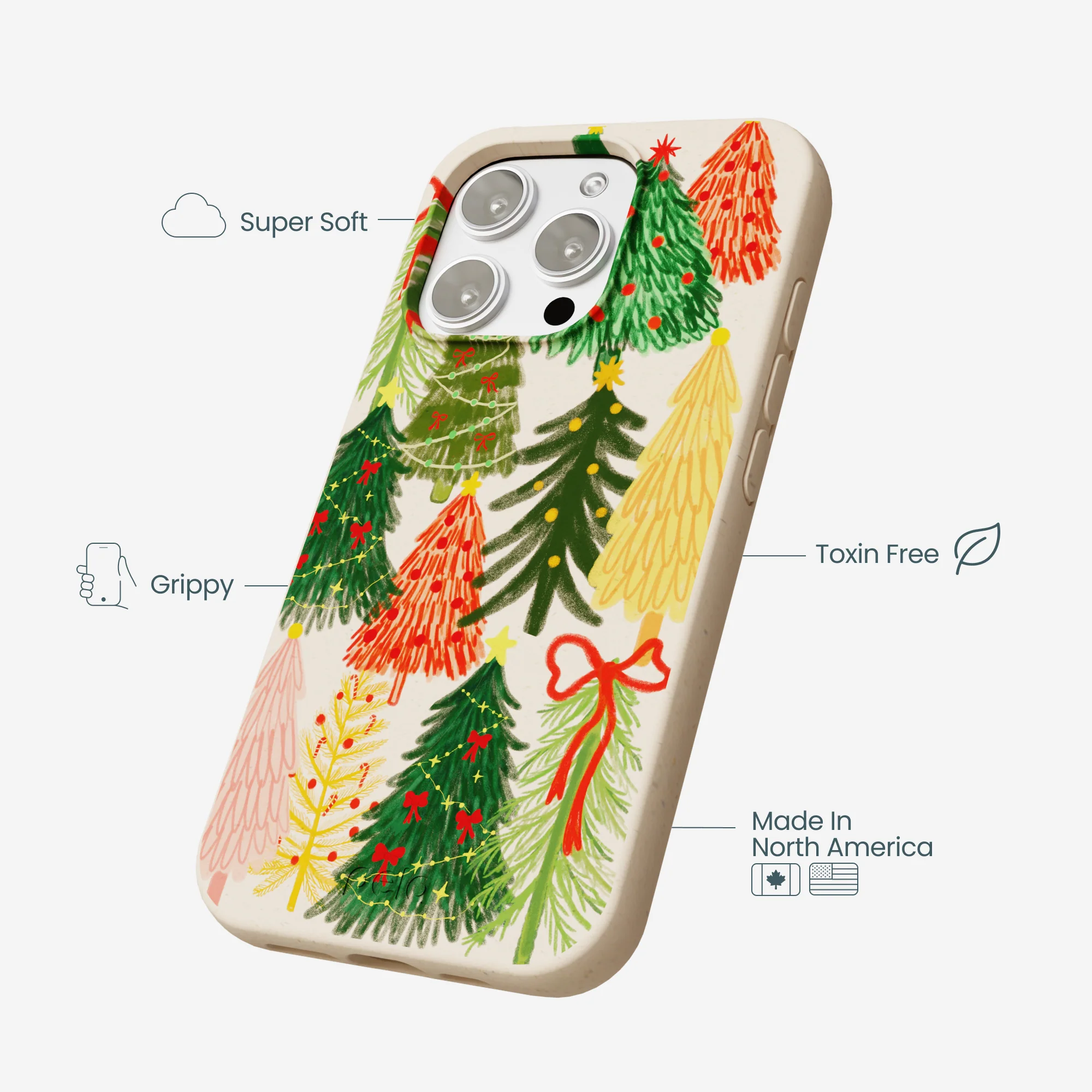 Seashell Festive Trees iPhone 16 Pro Max Case - Image 4