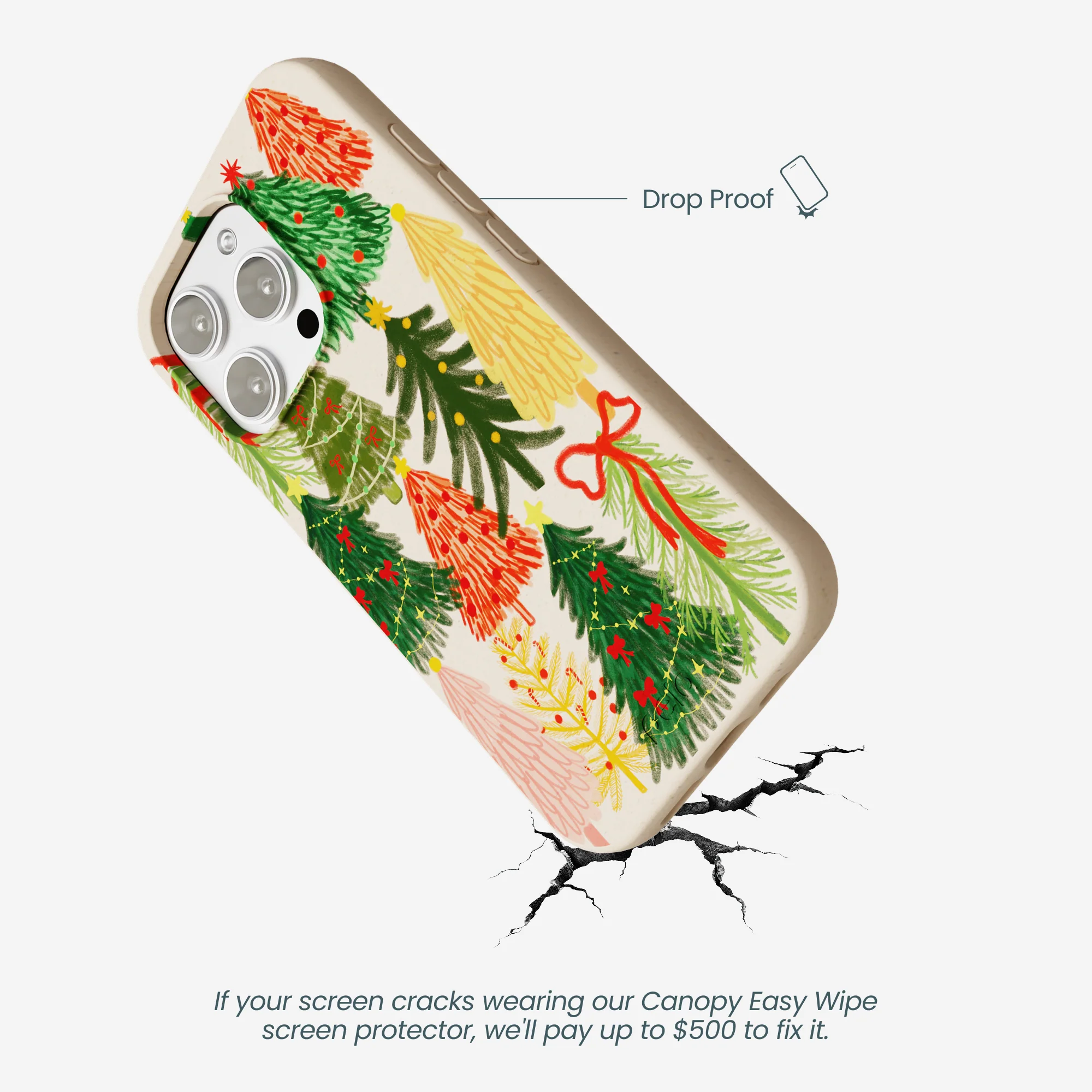 Seashell Festive Trees iPhone 16 Pro Max Case - Image 5