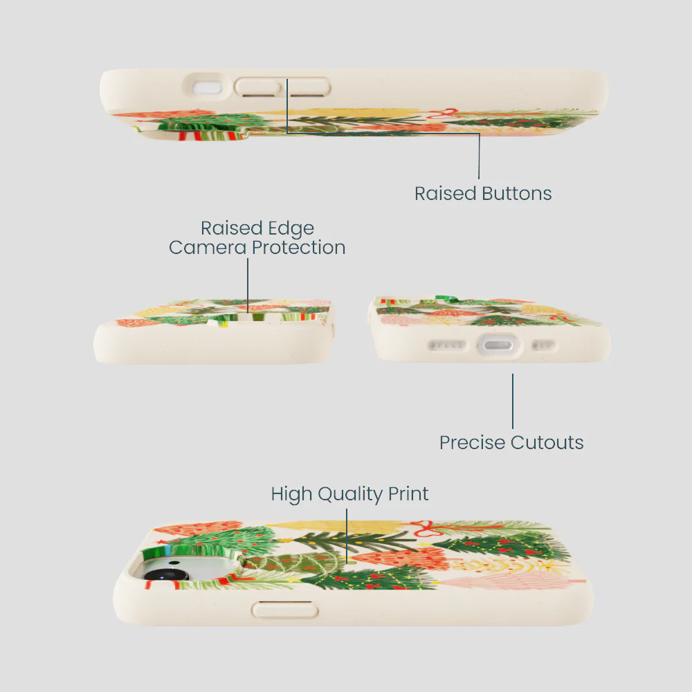 Seashell Festive Trees iPhone 16e/17e Case - Image 3